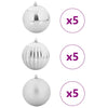 Vidaxl set palline di Natale xl 15 pezzi in plastica argento