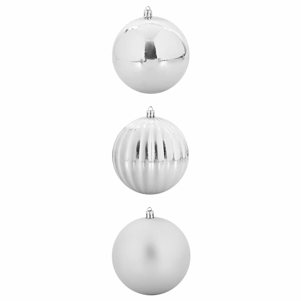 Vidaxl kerstbal set xxl 3 pcs zilver kunststof