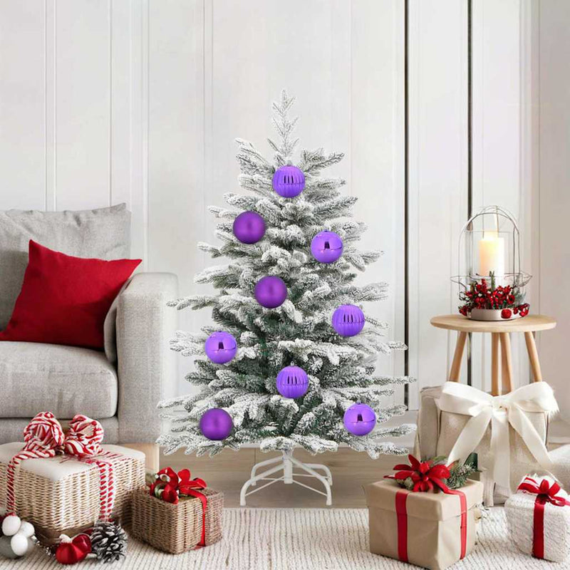 Vidaxl kerstbal set xl 15 pcs lila kunststof