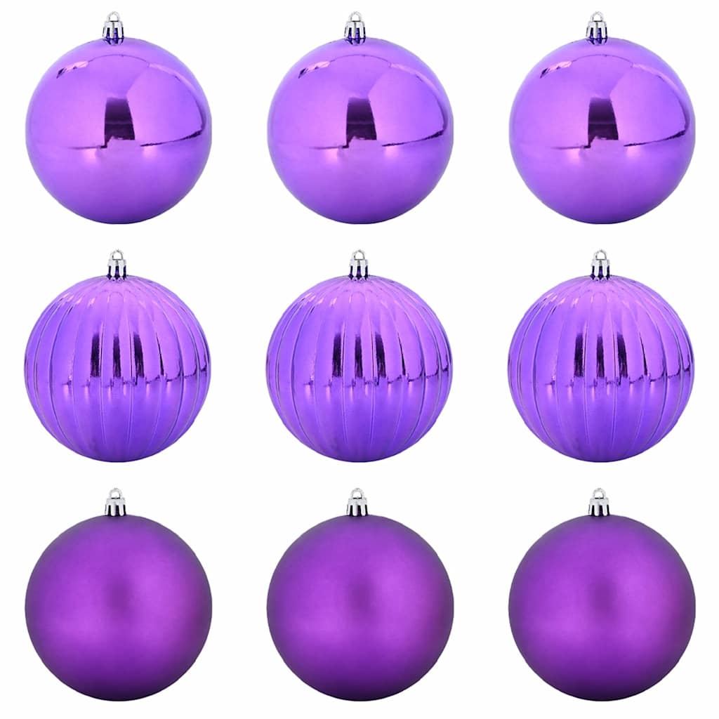 Vidaxl kerstbalset xl 9 pcs lila kunststof