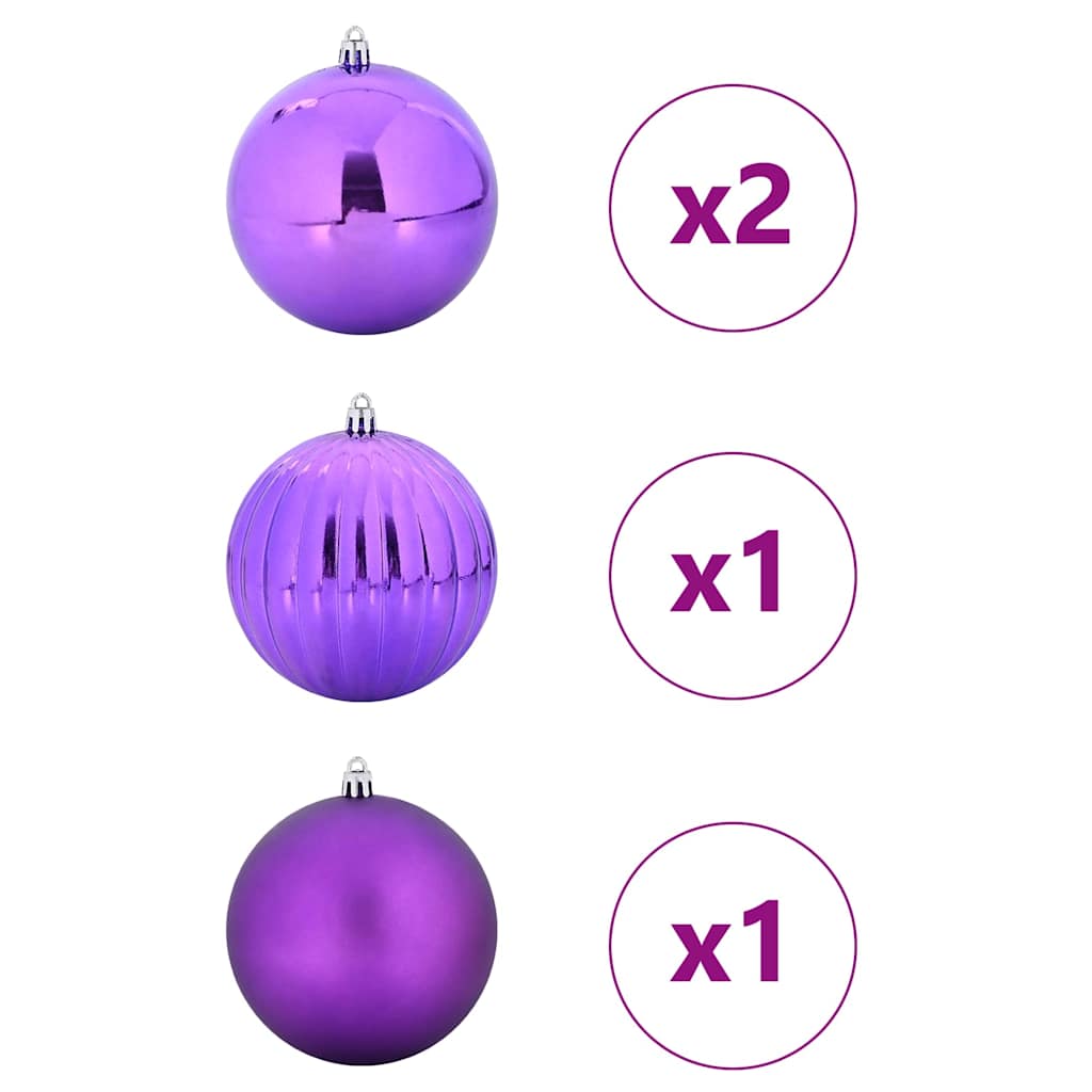 Vidaxl kerstbal set xxl 4 pcs lila kunststof