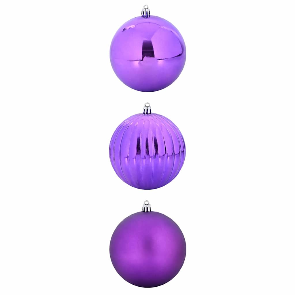Vidaxl kerstbal set xxl 3 pcs lila kunststof