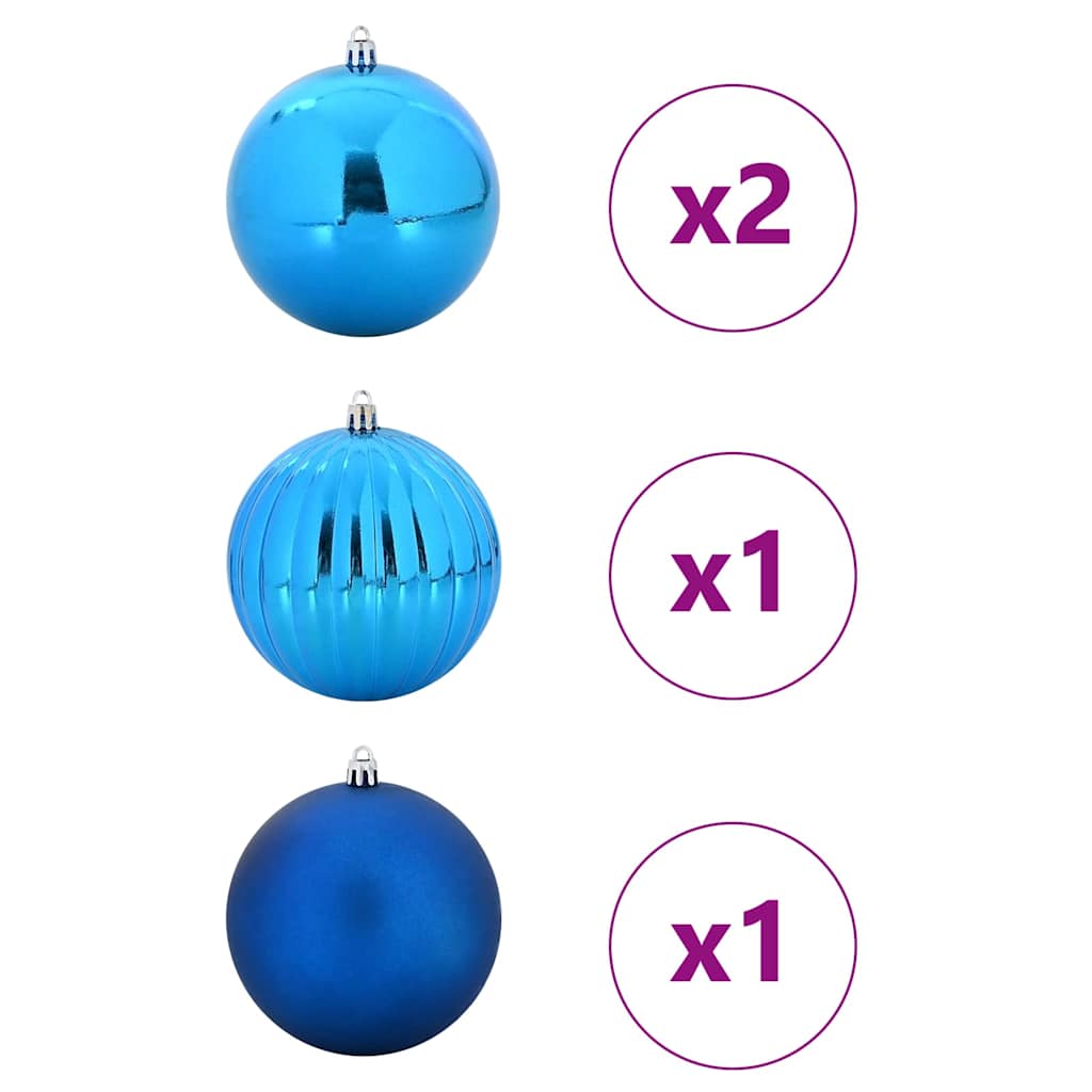 Vidaxl kerstbal set xxl 4 pcs blauw kunststof