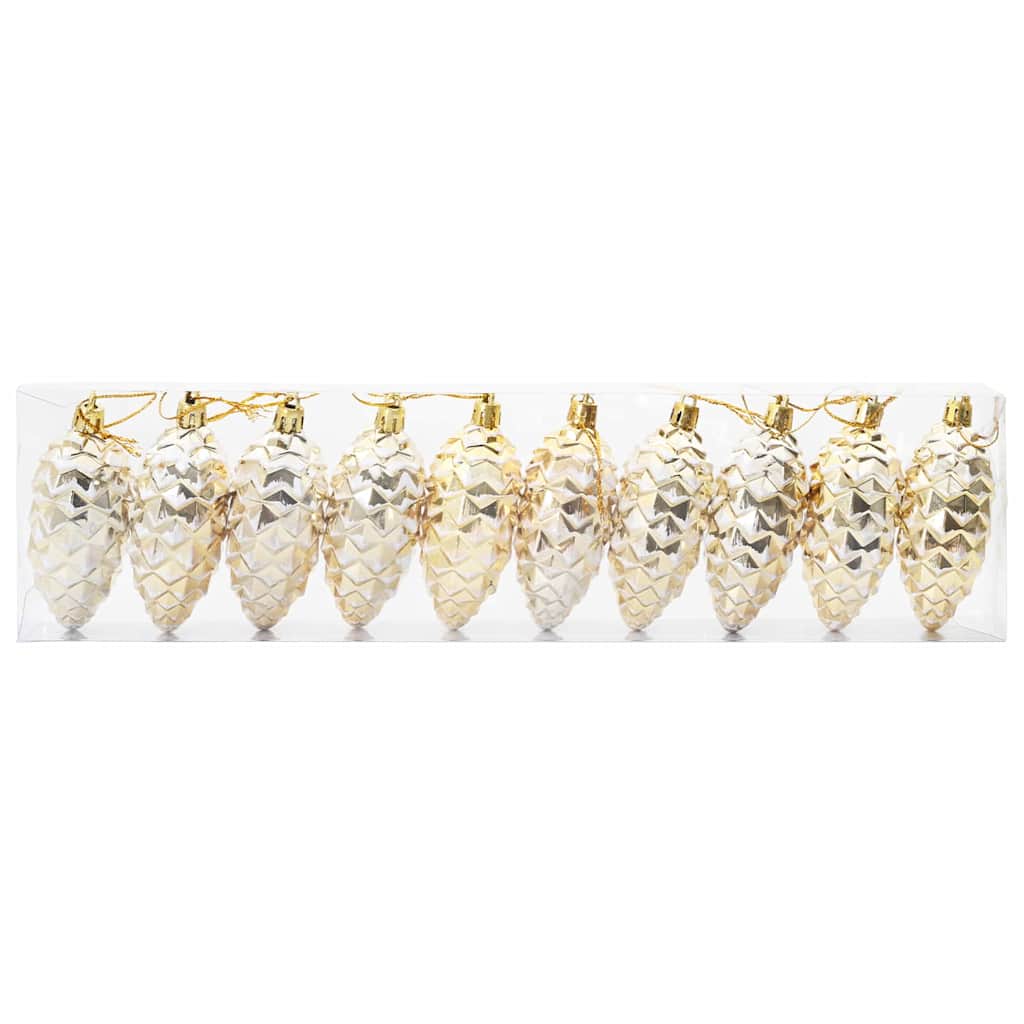 Vidaxl kerstdennenappeltje 40 pcs goud kunststof