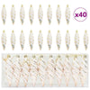 Vidaxl kerst spiralvorm bal 40 pcs champagne kunststof