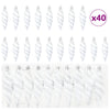 Vidaxl kerst spiralvorm bal 40 pcs wit kunststof