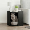 Vidaxl kattenbak omheining zwart eiken 42 x 42 x 51 cm bewerkt hout