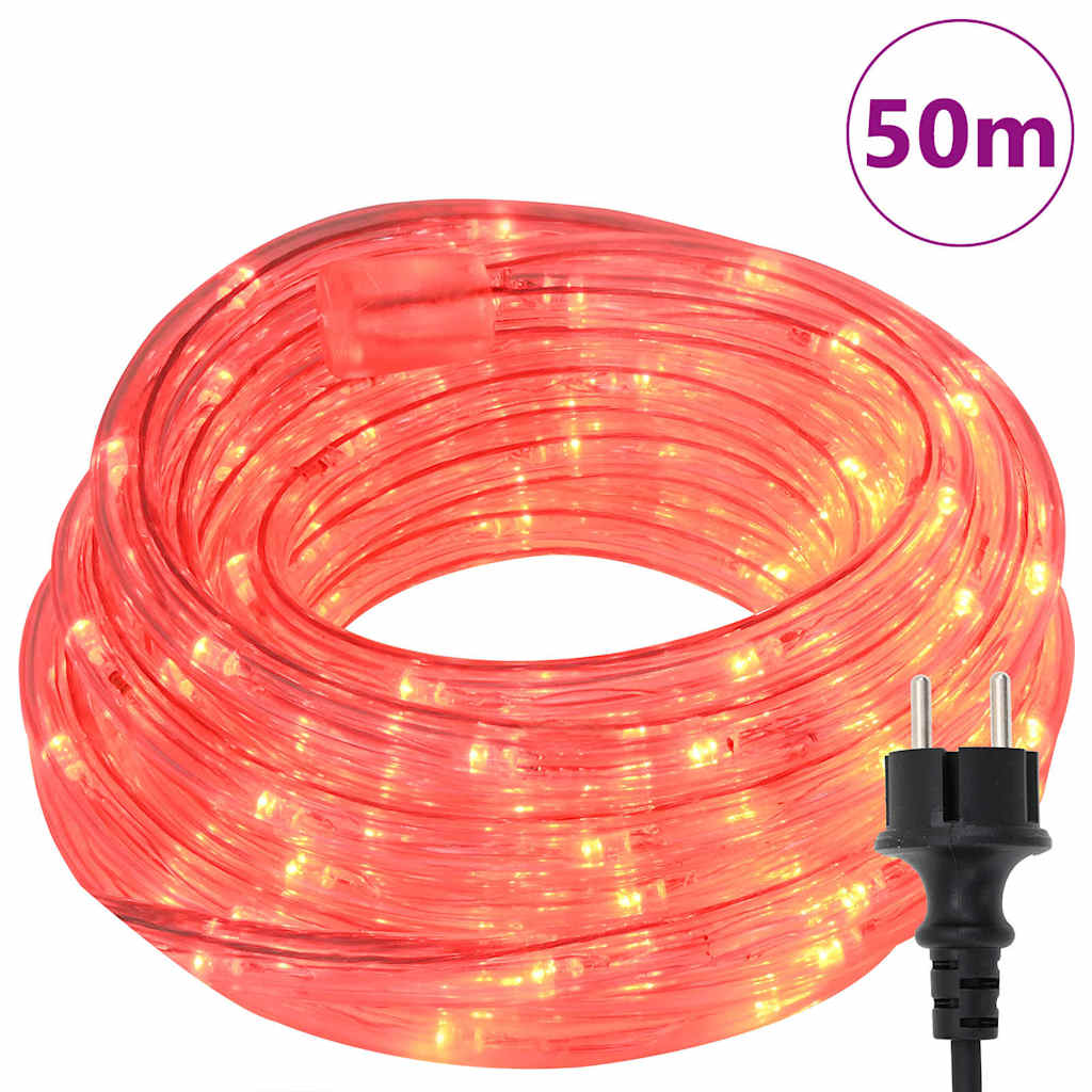Vidaxl touwenlicht met 1200 led rood 50 m pvc