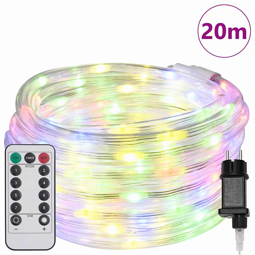Vidaxxl Cuerda luminosa con 480 LED multicolor 20 m PVC