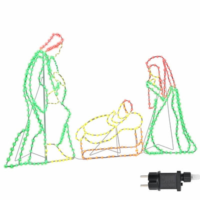 VidaXL Presepe illuminato con 550 LED multicolor 112 x 71,5 cm PVC
