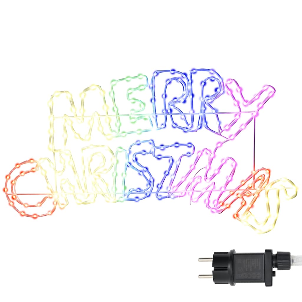 Vidaxl kerstbord met 240 led multikleur 99,5 x 54 cm pvc