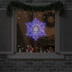 Vidaxl kerstsneeuwvlok met 156 led blauw 55,5 x 55,5 x 0,75cm pvc