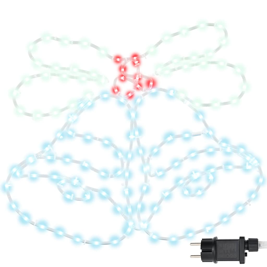Vidaxl kerstbel met 144 led multikleur 57 x 47,5 cm pvc