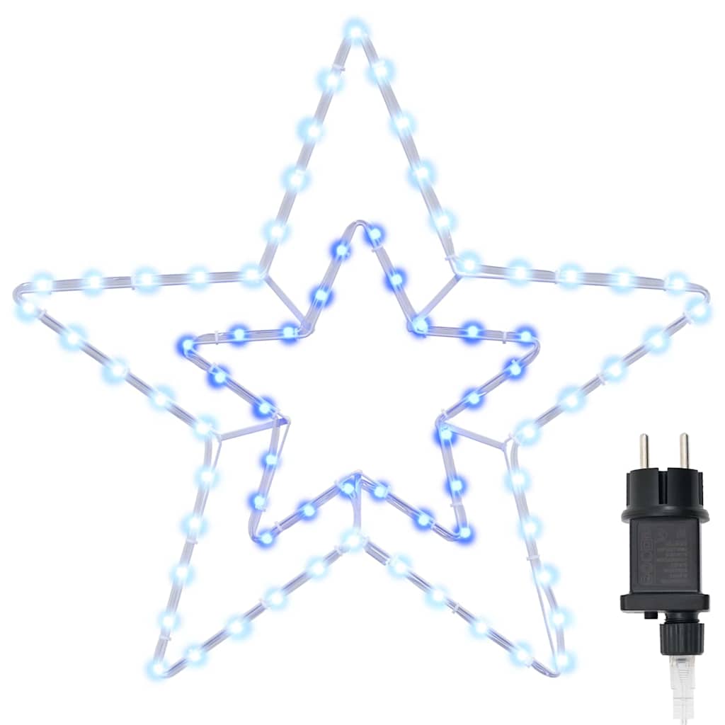 Vidaxl kerstster met 72 led koud wit 51,5 x 50 x 0,65 cm ijzer
