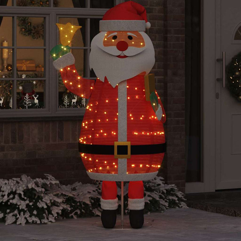 Vidaxl kerstman met 200 led warmwit 100 x 180 cm stof
