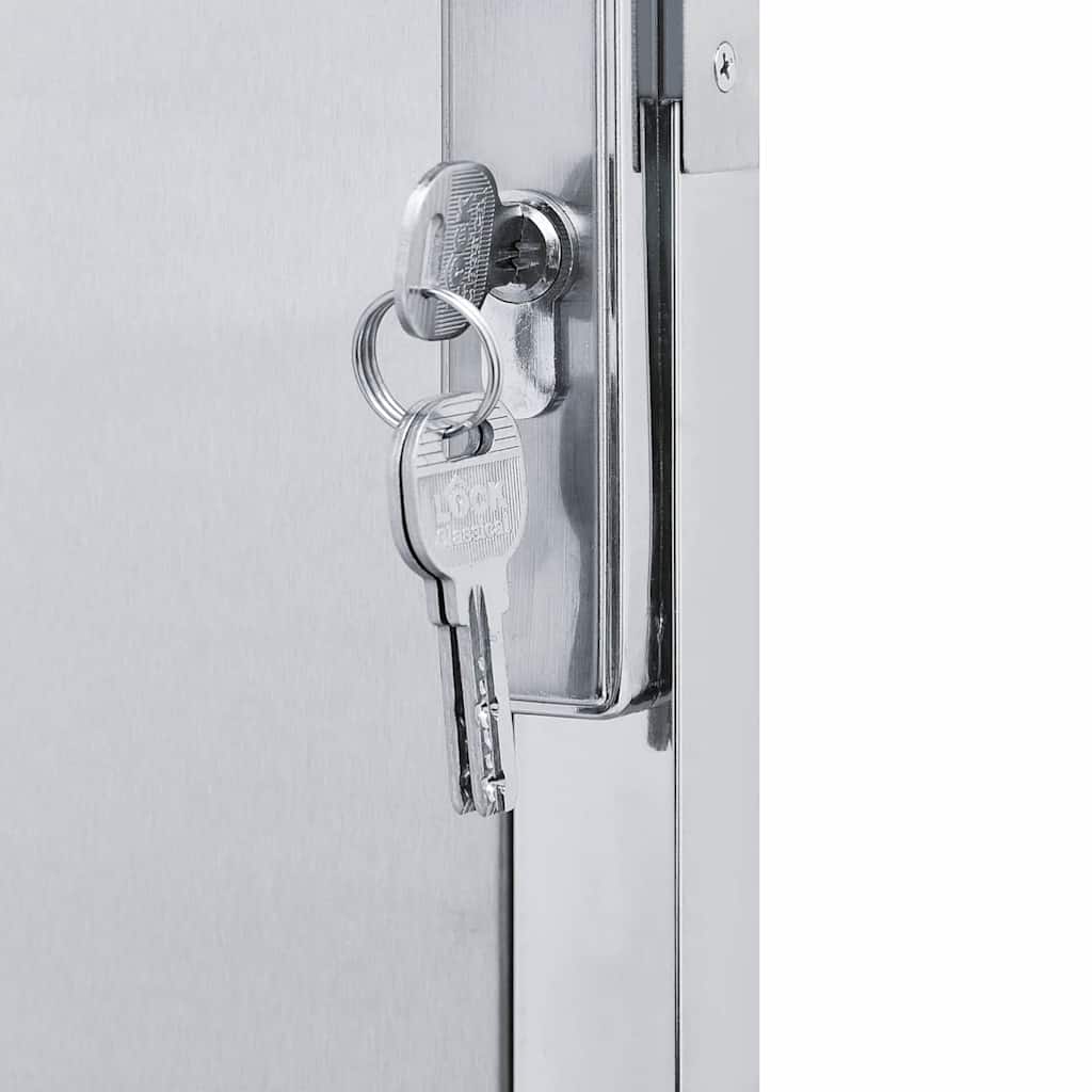 Cancello da giardino VidaXL con serratura argento 100 x 75 cm in acciaio inossidabile