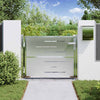 Cancello da giardino VidaXL con serratura argento 100 x 75 cm in acciaio inossidabile