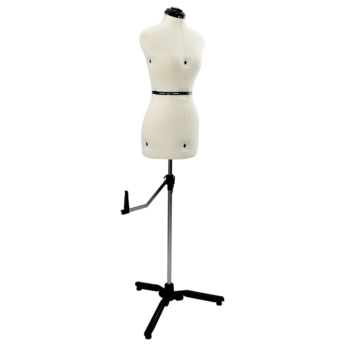 Vidaxl verstelbare jurkvorm vrouw crème s fluweel