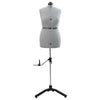 VidaXL abito regolabile forma donna grigio m velluto