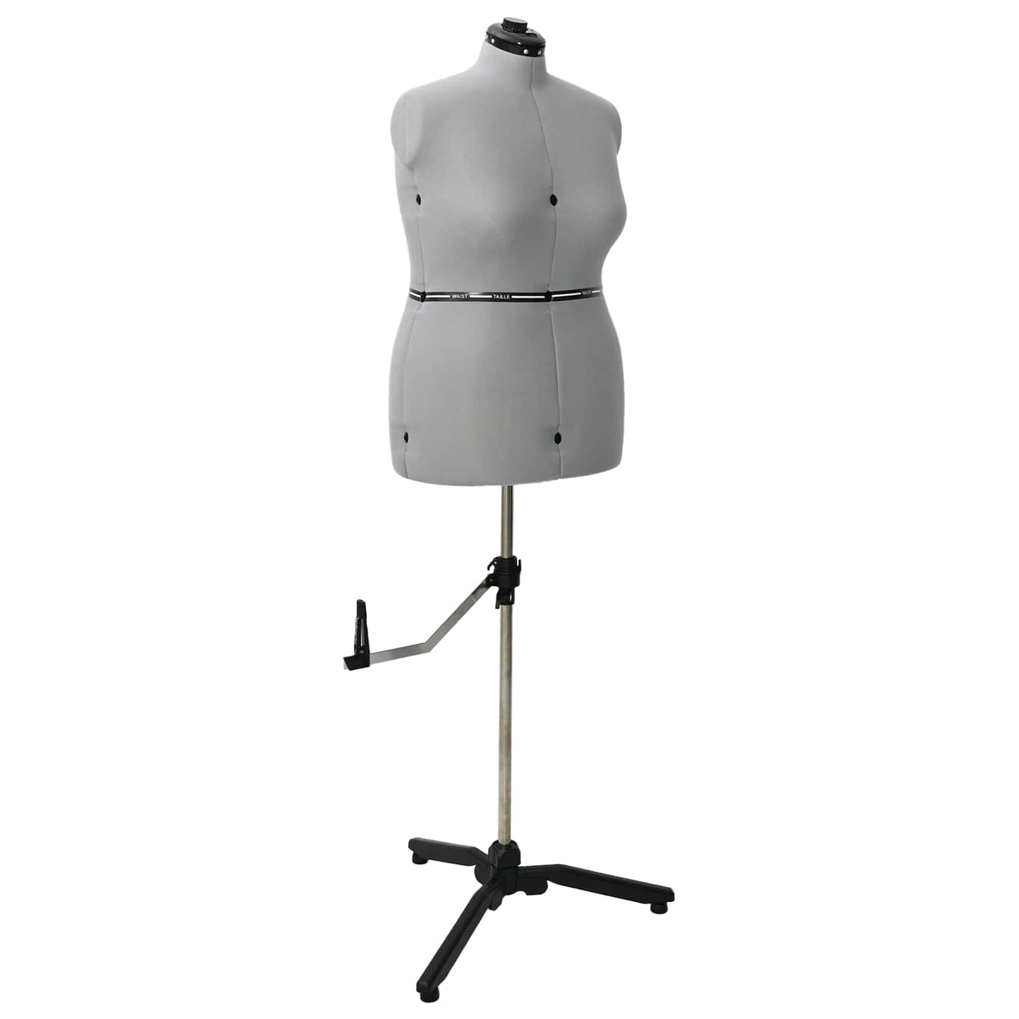 VidaXL abito regolabile forma donna grigio l velluto