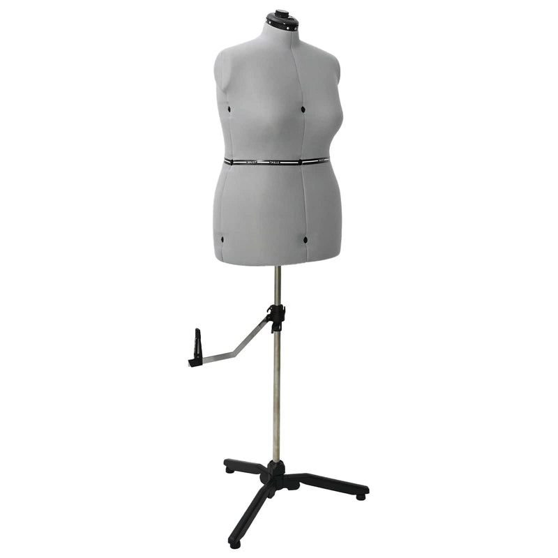VidaXL abito regolabile forma donna grigio l velluto