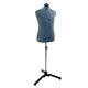Vidaxl verstelbare jurk vorm vrouwelijk blauw 37.5-45.5 inch stof