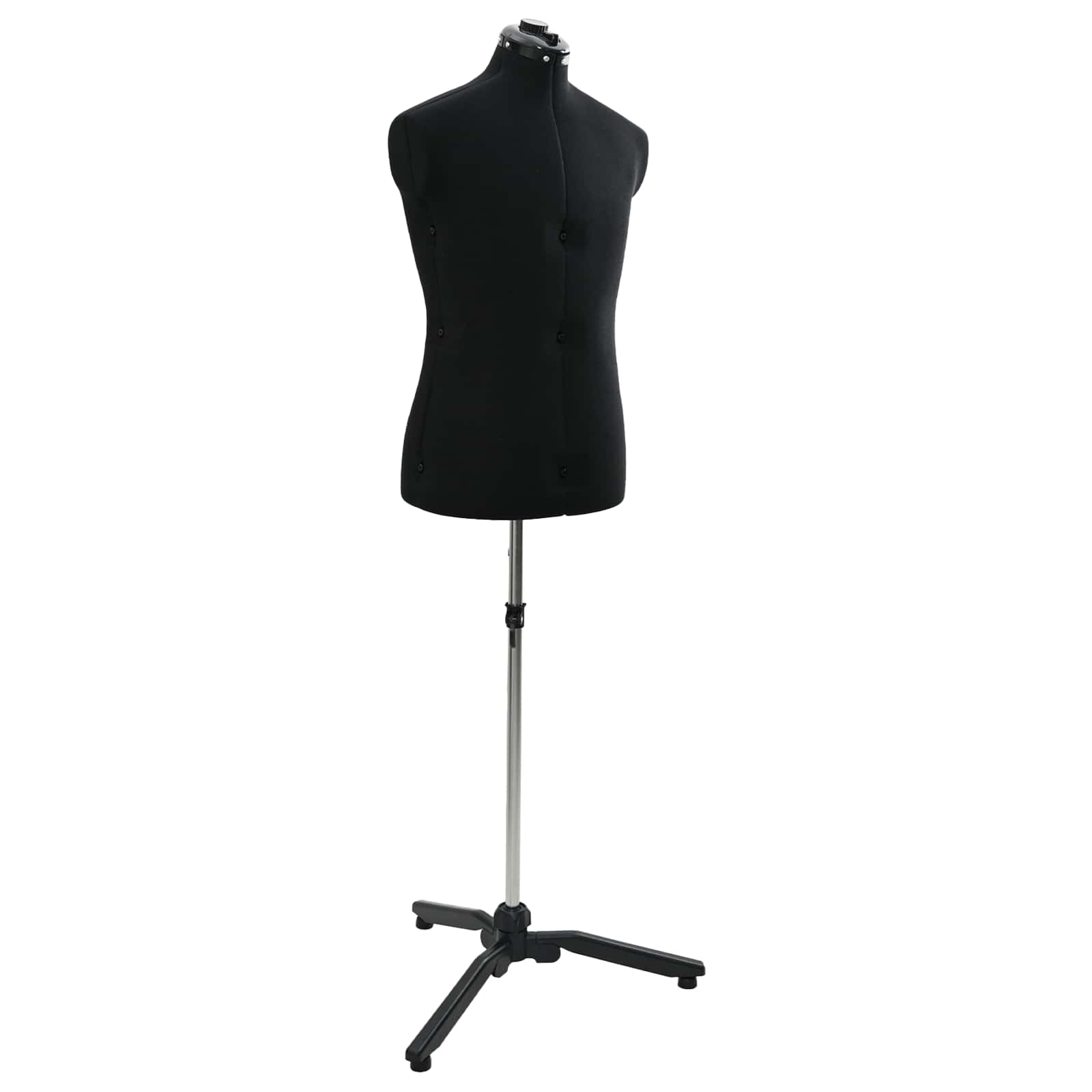 Vidaxl verstelbare jurk vorm vrouwelijk zwart 37.5-45.5 inch stof