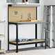 Banchi da lavoro Vidaxx con ripiano in MDF nero 114 x 54 x 145 cm