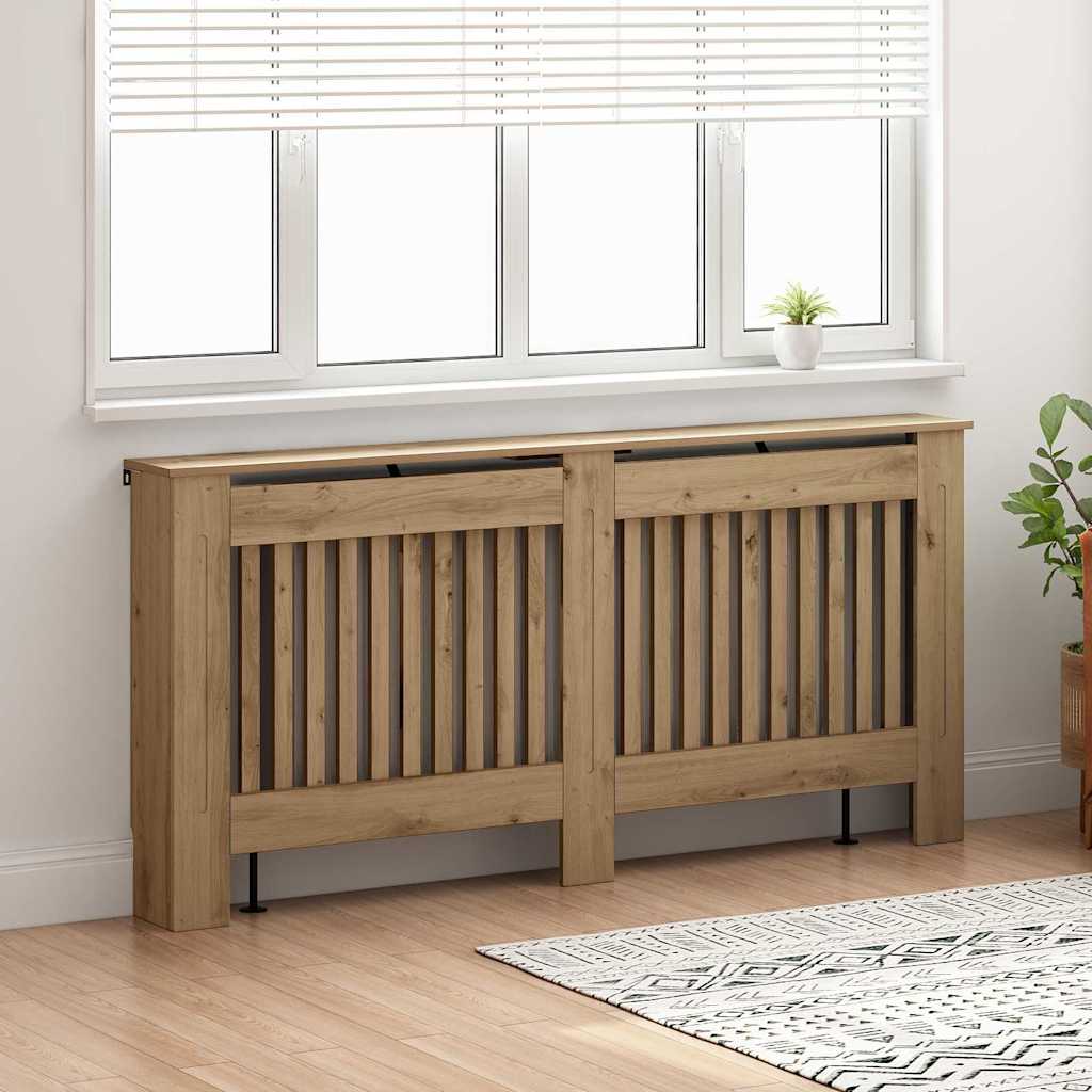 Vidaxl radiatorafdekking artisan eiken 172 x 19 x 81,5 cm bewerkt hout