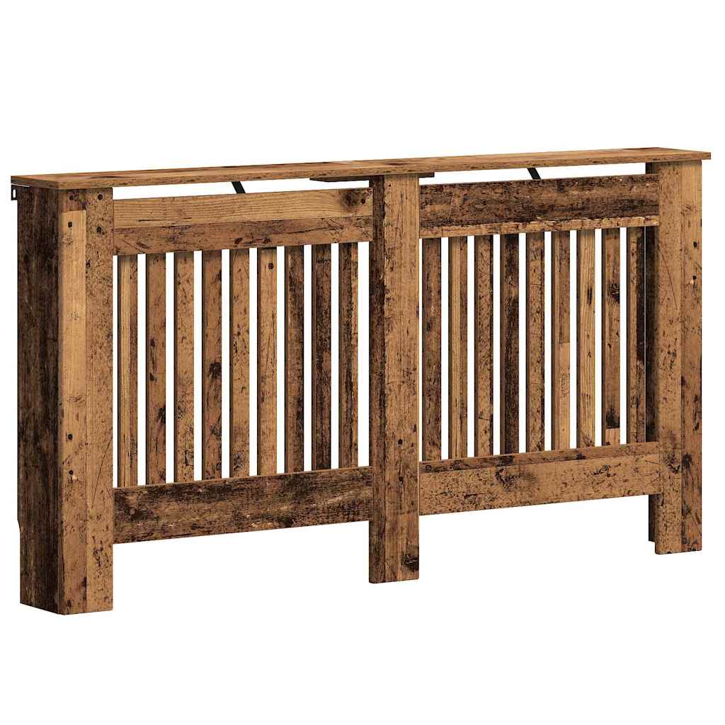 Vidaxl radiatorafdekking oud hout 152 x 19 x 81,5 cm bewerkt hout