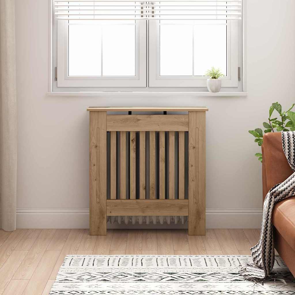 Vidaxl radiatorafdekking artisan eiken 78 x 19 x 81,5 cm bewerkt hout
