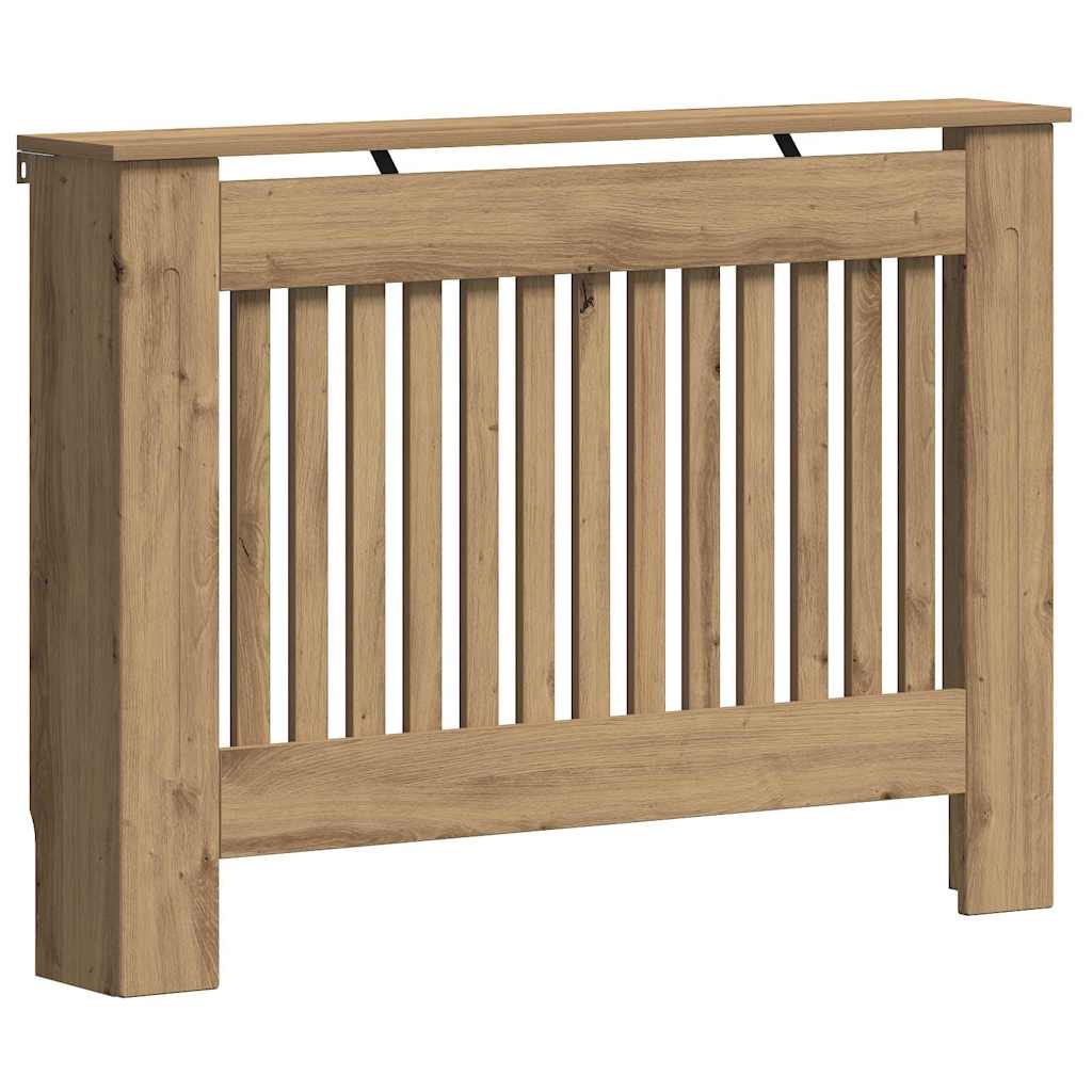 Vidaxl radiatorafdekking artisan eiken 112 x 19 x 81,5 cm bewerkt hout