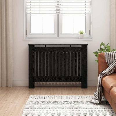 Copriradiatore Vidaxx rovere nero 112 x 19 x 81,5 cm pannelli compositi