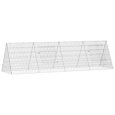 Vidaxl konijnenkooi zilver 650 x 55 x 55 cm gegalvaniseerd staal