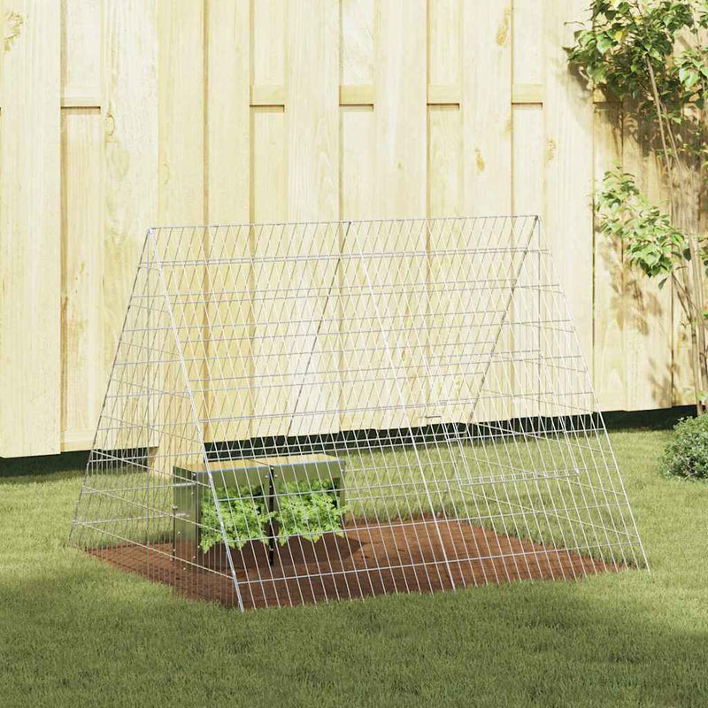 Jaula para conejos vidaxl plata 215 x 100 x 85 cm acero galvanizado