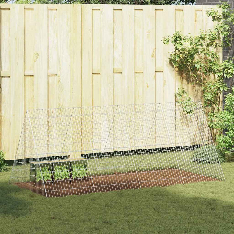 Jaula para conejos vidaxl plata 215 x 100 x 85 cm acero galvanizado