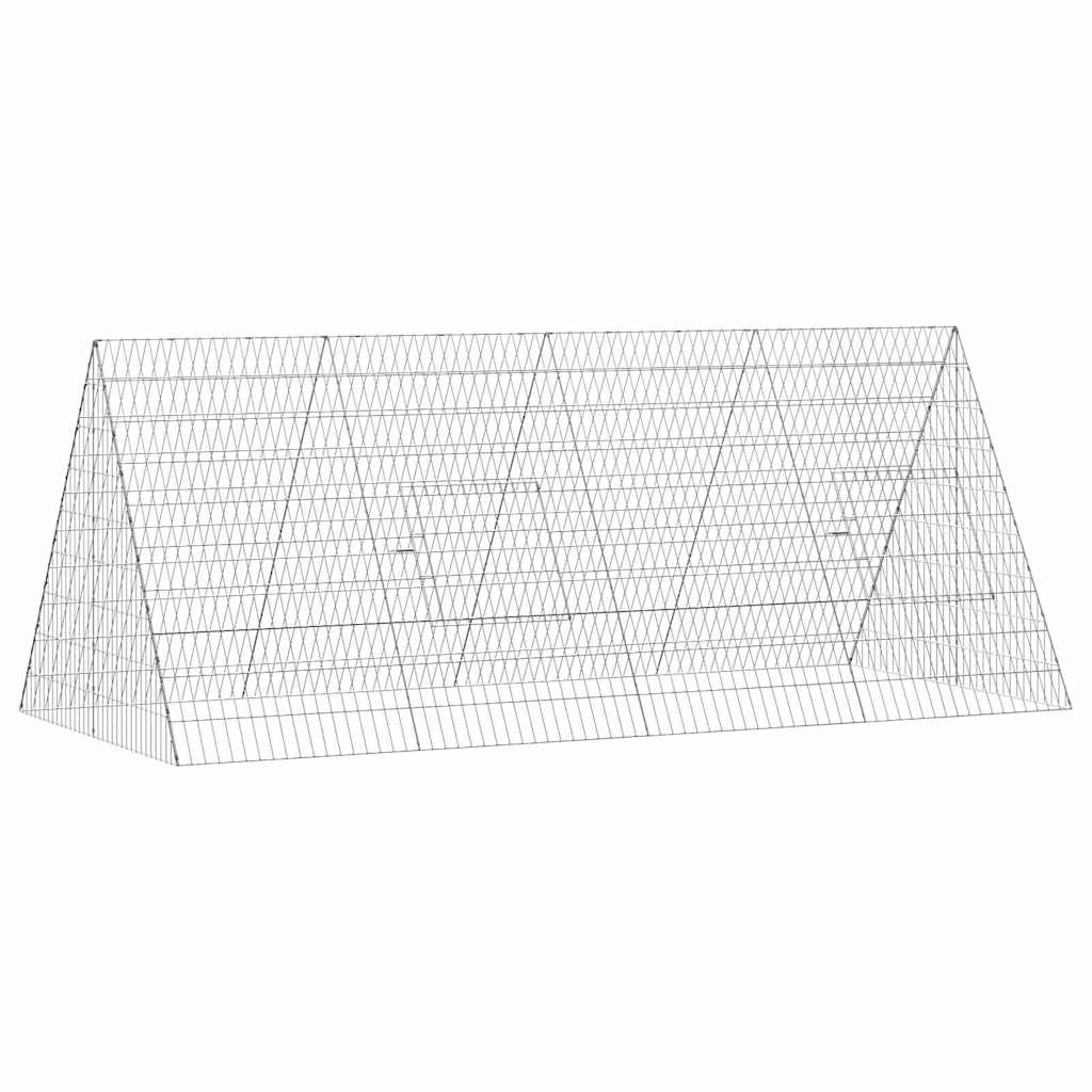 Jaula para conejos vidaxl plata 215 x 100 x 85 cm acero galvanizado