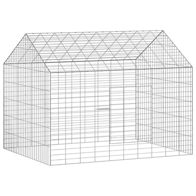 Vidaxl konijnenkooi zilver 400 x 78 x 78 cm gegalvaniseerd staal