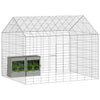 Jaula para conejos vidaxl plata 400 x 78 x 78 cm acero galvanizado