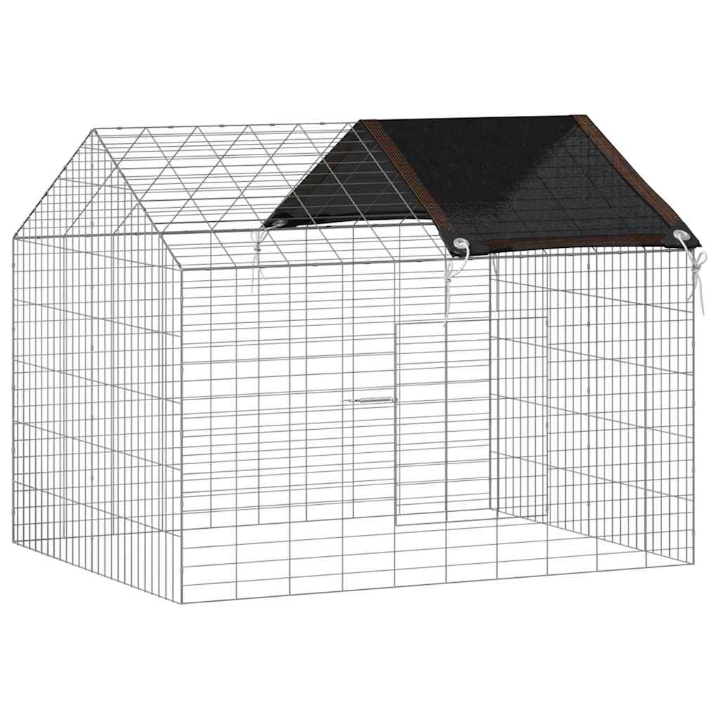 Jaula para conejos vidaxl plata 400 x 78 x 78 cm acero galvanizado