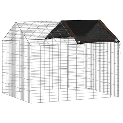 Vidaxl konijnenkooi zilver 400 x 78 x 78 cm gegalvaniseerd staal