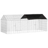 Jaula para conejos vidaxl plata 400 x 78 x 78 cm acero galvanizado