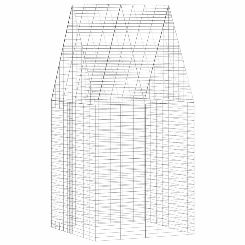 Jaula para conejos vidaxl plata 400 x 100 x 210 cm acero galvanizado