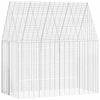 Jaula para conejos vidaxl plata 400 x 100 x 210 cm acero galvanizado