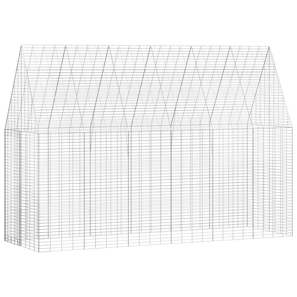 Vidaxl konijnenkooi zilver 300 x 100 x 210 cm gegalvaniseerd staal