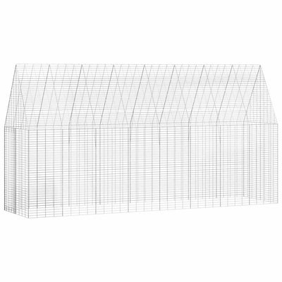 Vidaxl konijnenkooi zilver 400 x 100 x 210 cm gegalvaniseerd staal