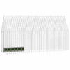 Jaula para conejos vidaxl plata 400 x 100 x 210 cm acero galvanizado