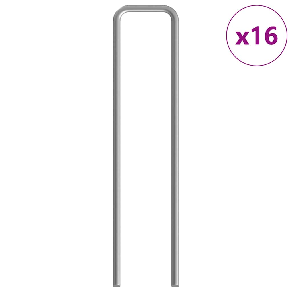 Jaula para conejos vidaxl plata 400 x 100 x 210 cm acero galvanizado