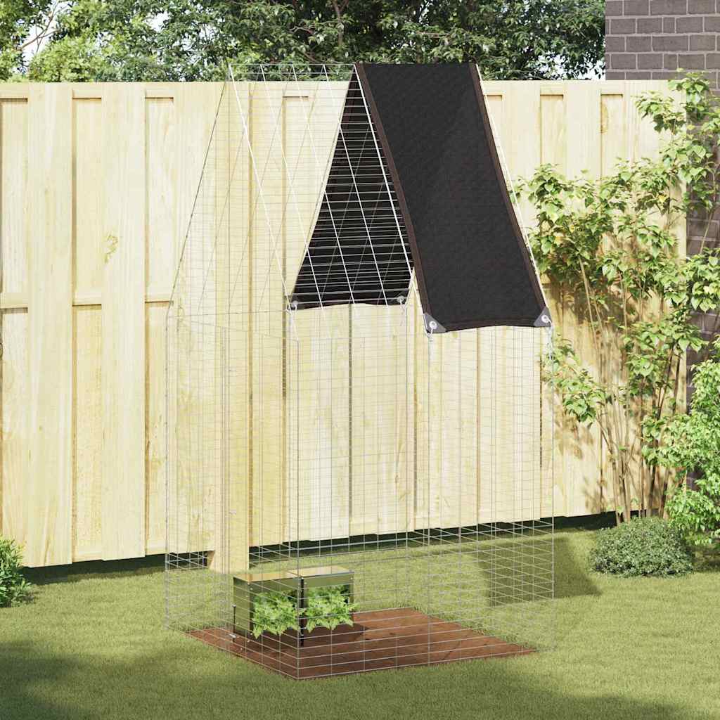 Jaula para conejos vidaxl plata 100 x 100 x 210 cm acero galvanizado