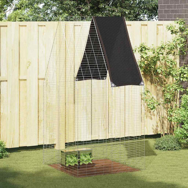 Jaula para conejos vidaxl plata 100 x 100 x 210 cm acero galvanizado